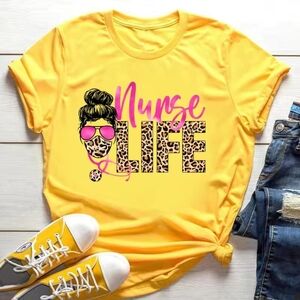 Yellow Graphic Tee - Nurse Life